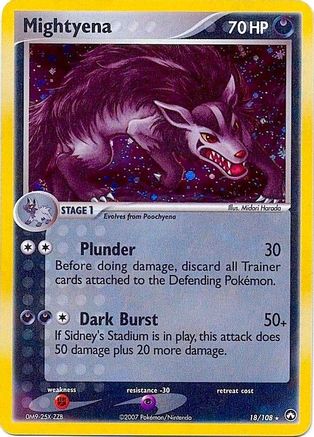 Image of Mightyena 018/108  - Holofoil Deck Exclusives - Holo Rare
