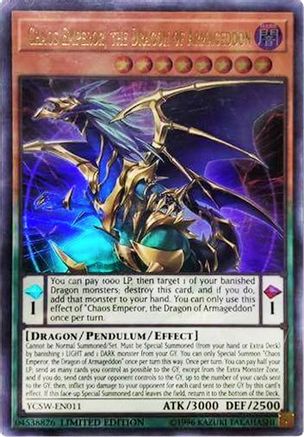 Image of Chaos Emperor, the Dragon of Armageddon (UR) (YCSW-EN011) - Yu-Gi-Oh! Championship Series Prize Cards Limited