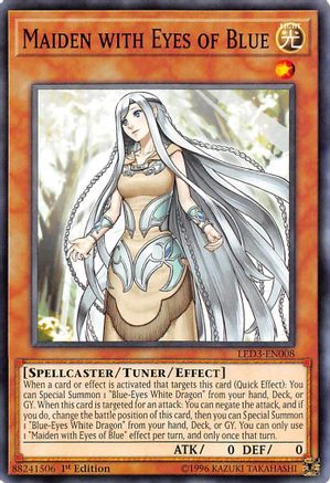 Image of Maiden with Eyes of Blue (LED3-EN008) - Legendary Duelists: White Dragon Abyss 1st Edition