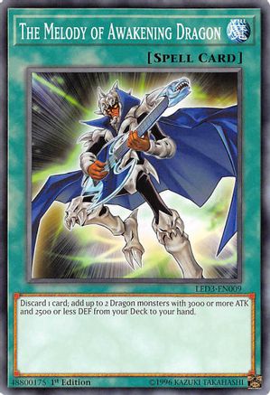 Image of The Melody of Awakening Dragon (LED3-EN009) - Legendary Duelists: White Dragon Abyss 1st Edition