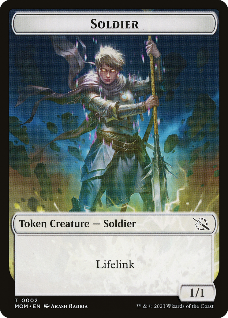 Image of Soldier (TMOM-002) - March of the Machine Tokens Foil