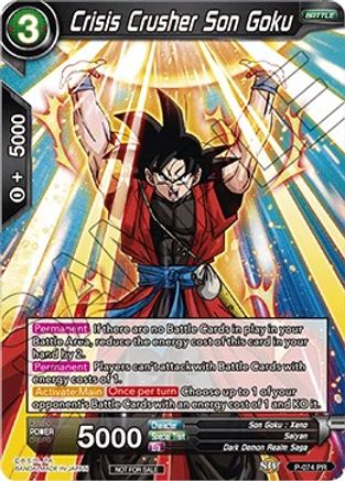 Image of Crisis Crusher Son Goku (P-074) - Promotion Cards