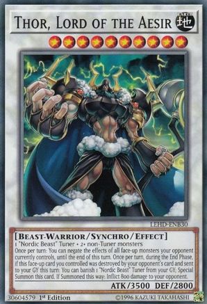 Image of Thor, Lord of the Aesir (LEHD-ENB30) - Legendary Hero Decks 1st Edition