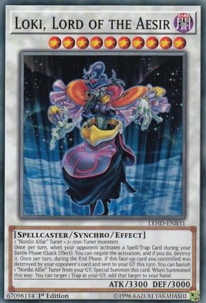 Image of Loki, Lord of the Aesir (LEHD-ENB31) - Legendary Hero Decks 1st Edition