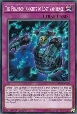 Image of The Phantom Knights of Lost Vambrace (LEHD-ENC28) - Legendary Hero Decks 1st Edition