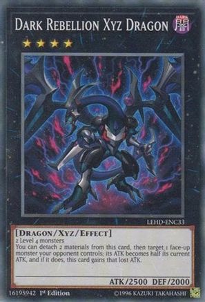 Image of Dark Rebellion Xyz Dragon (LEHD-ENC33) - Legendary Hero Decks 1st Edition