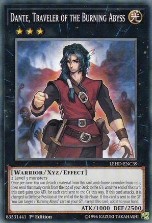 Image of Dante, Traveler of the Burning Abyss (LEHD-ENC39) - Legendary Hero Decks 1st Edition
