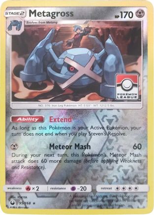Image of Metagross 095/168  - Reverse Holofoil League & Championship Cards - Promo