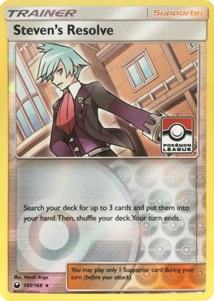 Image of Steven's Resolve 145/168  - Reverse Holofoil League & Championship Cards - Promo