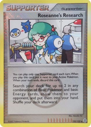 Image of Roseanne's Research 125/132  - Reverse Holofoil League & Championship Cards - Promo