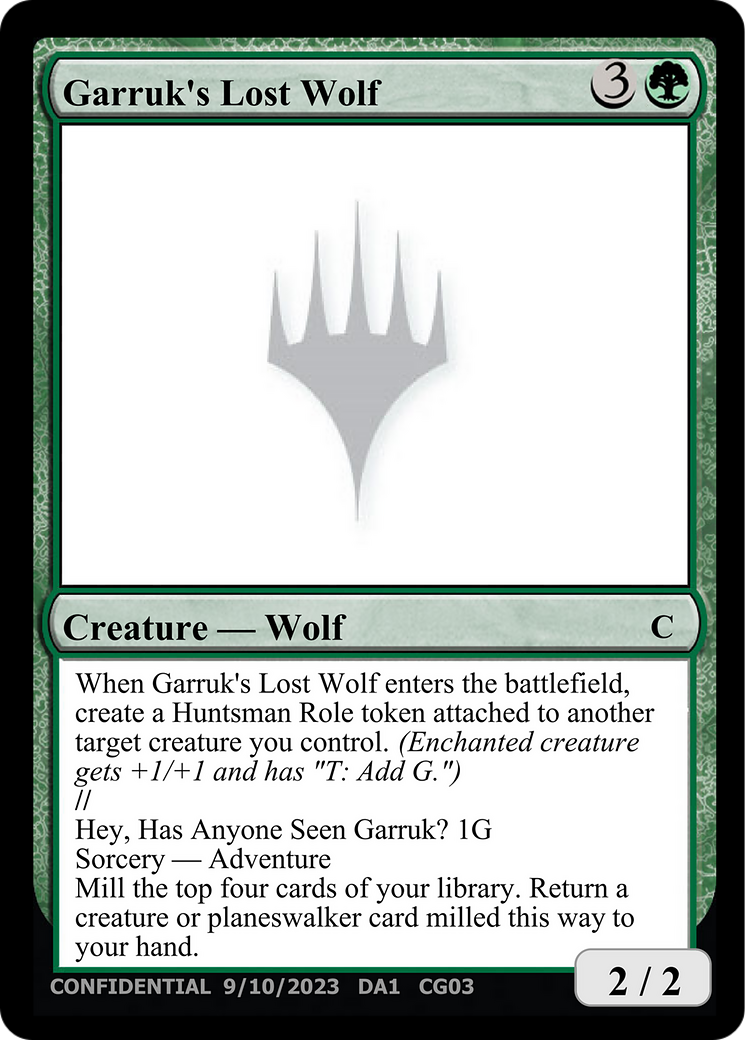 Image of Garruk's Lost Wolf // Hey, Has Anyone Seen Garruk? (UNK-CG03A) - Unknown Event