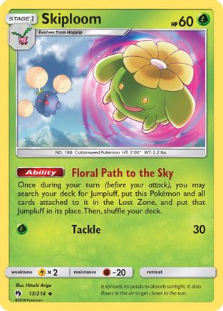 Image of Skiploom 013/214  SM  Lost Thunder - Uncommon