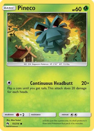 Image of Pineco 015  SM  Lost Thunder - Common