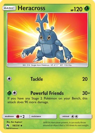 Image of Heracross 018/214  SM  Lost Thunder - Uncommon