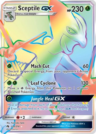 Image of Sceptile GX (Secret) 216  - Holofoil SM  Lost Thunder - Secret Rare