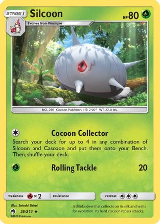 Image of Silcoon 025  - Reverse Holofoil SM  Lost Thunder - Uncommon