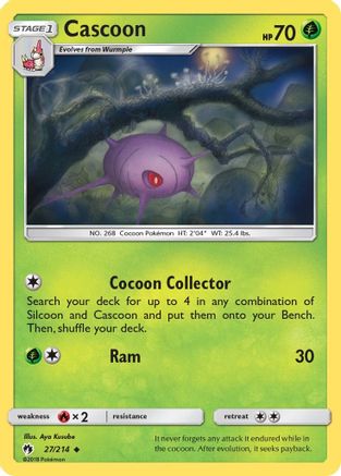 Image of Cascoon 027/214  SM  Lost Thunder - Uncommon