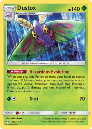 Image of Dustox 028  SM  Lost Thunder - Rare
