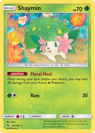 Image of Shaymin 033/214  - Reverse Holofoil SM  Lost Thunder - Holo Rare