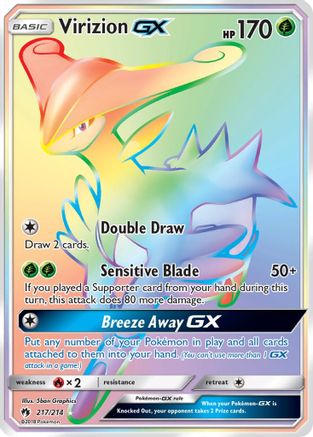 Image of Virizion GX (Secret) 217  - Holofoil SM  Lost Thunder - Secret Rare