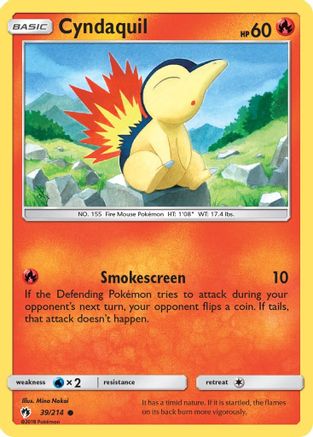 Image of Cyndaquil (39) 039/214  SM  Lost Thunder - Common