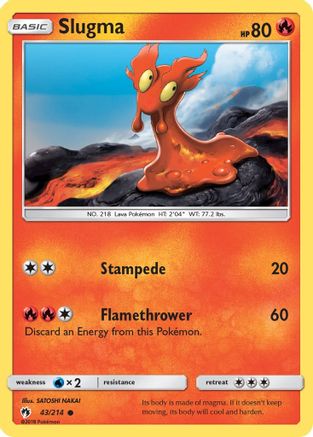 Image of Slugma 043/214  SM  Lost Thunder - Common