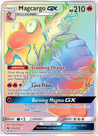 Image of Magcargo GX (Secret) 218  - Holofoil SM  Lost Thunder - Secret Rare