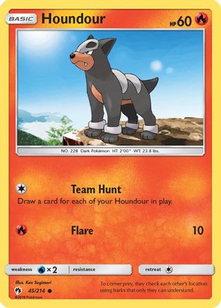 Image of Houndour 045/214  SM  Lost Thunder - Common