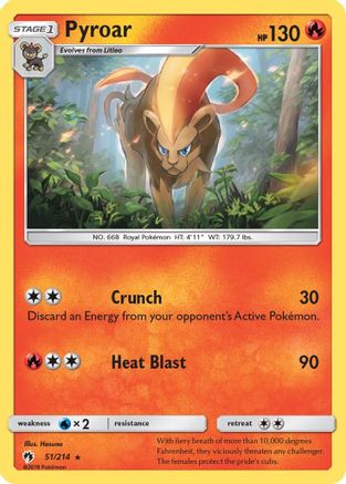 Image of Pyroar 051  SM  Lost Thunder - Rare