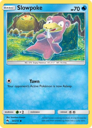 Image of Slowpoke 054/214  - Reverse Holofoil SM  Lost Thunder - Common
