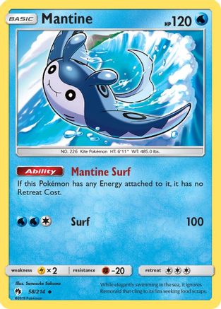 Image of Mantine 058  SM  Lost Thunder - Uncommon