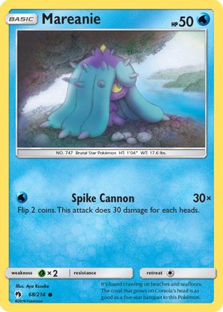 Image of Mareanie (68) 068  - Reverse Holofoil SM  Lost Thunder - Common