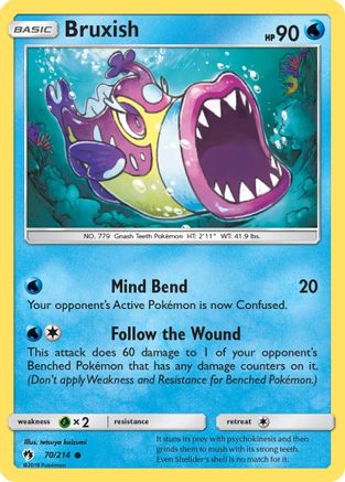 Image of Bruxish 070/214  - Reverse Holofoil SM  Lost Thunder - Common