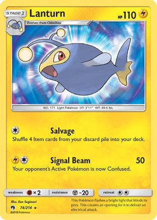 Image of Lanturn 074  SM  Lost Thunder - Rare