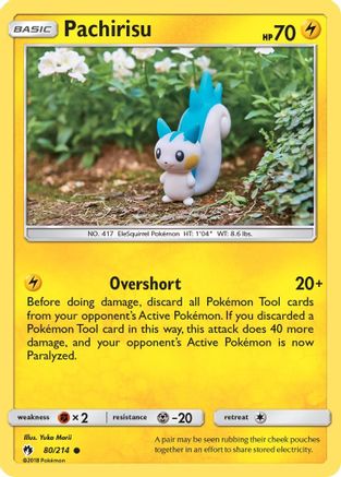 Image of Pachirisu 080/214  - Reverse Holofoil SM  Lost Thunder - Common
