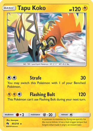 Image of Tapu Koko 085  - Reverse Holofoil SM  Lost Thunder - Holo Rare