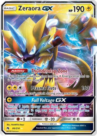 Image of Zeraora GX 086/214  - Holofoil SM  Lost Thunder - Ultra Rare