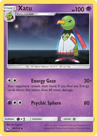 Image of Xatu 088  SM  Lost Thunder - Uncommon