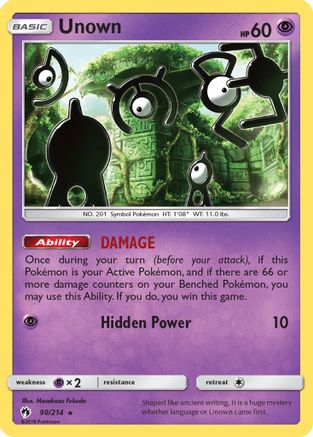 Image of Unown (90) 090/214  SM  Lost Thunder - Rare