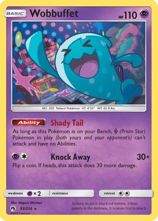 Image of Wobbuffet 093  - Reverse Holofoil SM  Lost Thunder - Rare
