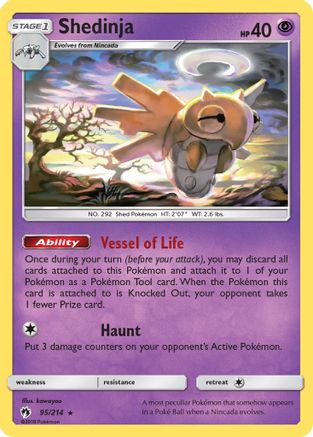 Image of Shedinja 095/214  - Reverse Holofoil SM  Lost Thunder - Rare