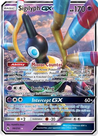 Image of Sigilyph GX 098/214  - Holofoil SM  Lost Thunder - Ultra Rare