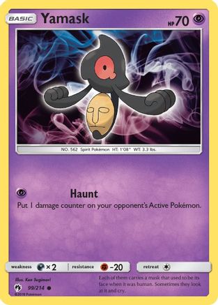 Image of Yamask 099/214  - Reverse Holofoil SM  Lost Thunder - Common