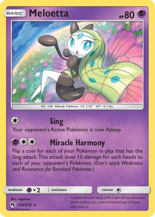 Image of Meloetta 104/214  SM  Lost Thunder - Rare