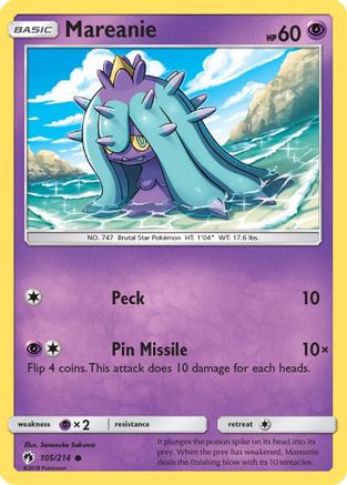 Image of Mareanie (105) 105  SM  Lost Thunder - Common