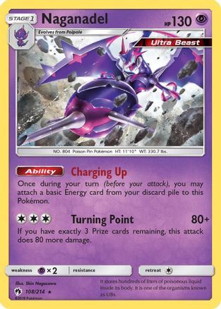 Image of Naganadel 108/214  - Reverse Holofoil SM  Lost Thunder - Holo Rare