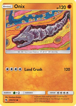 Image of Onix 109/214  SM  Lost Thunder - Common