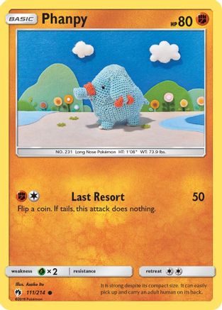Image of Phanpy 111/214  - Reverse Holofoil SM  Lost Thunder - Common