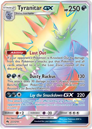 Image of Tyranitar GX (Secret) 223  - Holofoil SM  Lost Thunder - Secret Rare