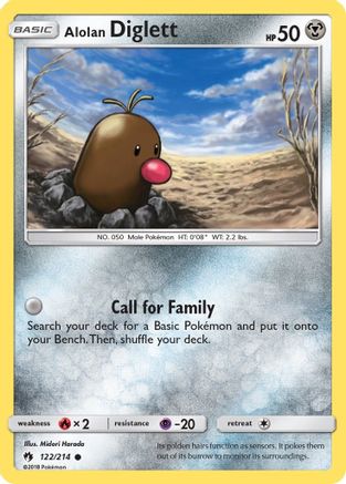 Image of Alolan Diglett 122/214  SM  Lost Thunder - Common